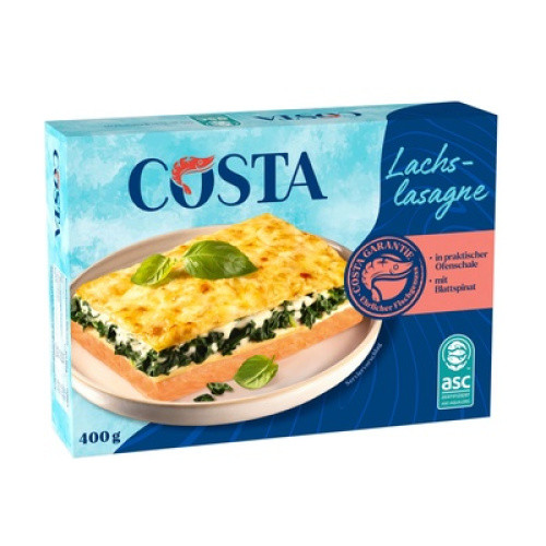 ASC Lachs-Lasagne mit Blattspinat TK 400g ASC Lachs-Lasagne mit Blattspinat TK 400g