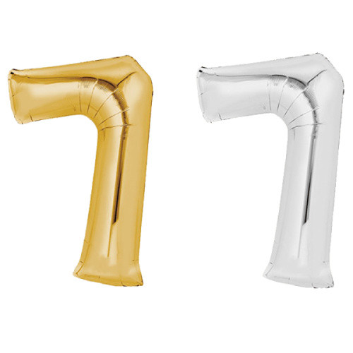 Folienballon mit Zahl 7 Folienballon mit Zahl 7
