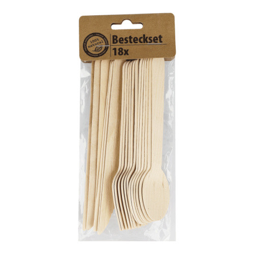 18er Besteckset aus Holz 18er Besteckset aus Holz