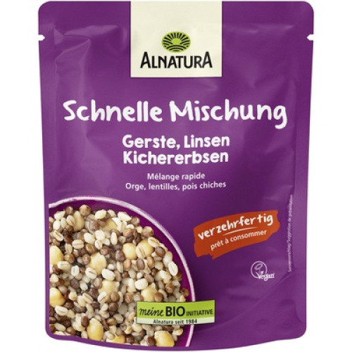 Bio Schnelle Mischung Gerste Linsen Kichererbsen vegan 250g Bio Schnelle Mischung Gerste Linsen Kichererbsen vegan 250g