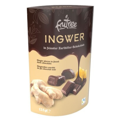 Ingwer getrocknet in Zartbitterschokolade 125g Ingwer getrocknet in Zartbitterschokolade 125g