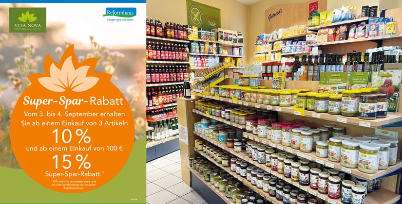 Bio-Lebensmittel, Naturkosmetik, Nahrungsergänzungsmittel, Naturheilmittel und viele weitere Gesundheitsprodukte
