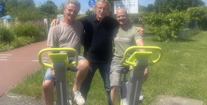 Die Fitnessgeräte wurden gespendet 
