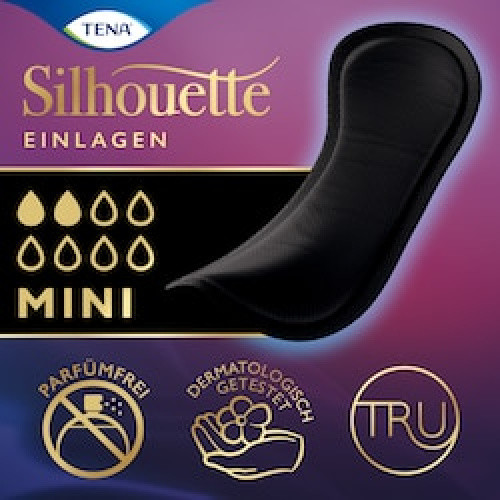 TENA / Essity - TENA Silhouette Einlagen Mini Noir TENA / Essity - TENA Silhouette Einlagen Mini Noir
