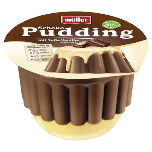 Müller Schokopudding mit Vanillesauce frisch 450g Müller Schokopudding mit Vanillesauce frisch 450g