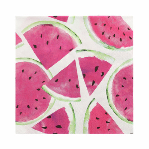 Servietten Watermelon 33x33cm 3lg. 1/4-Falz 20St Servietten Watermelon 33x33cm 3lg. 1/4-Falz 20St