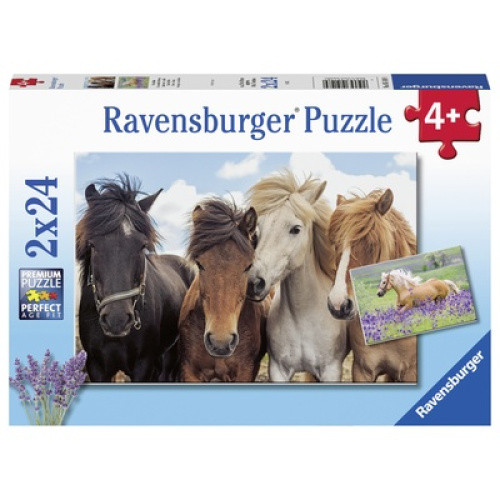 Das Ravensburger 2x24 Teile Puzzle ´Pferdeliebe´ bietet Kindern ab 4 Jahren gleich zwei liebevoll ge Das Ravensburger 2x24 Teile Puzzle ´Pferdeliebe´ bietet Kindern ab 4 Jahren gleich zwei liebevoll ge