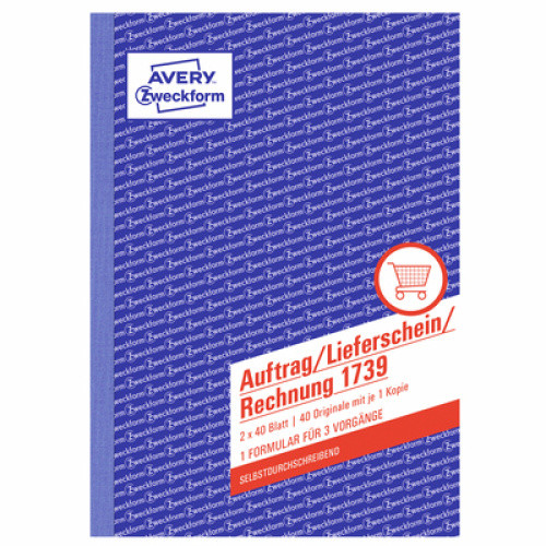 Avery Zweckform Auftrag/Lieferschein/Rechnung DIN A5 5St Avery Zweckform Auftrag/Lieferschein/Rechnung DIN A5 5St