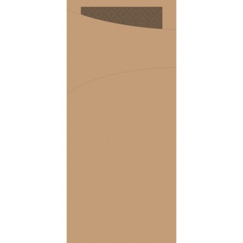Sacchetto Bestecktasche braun mit chestnut Serviette 100 Stück Sacchetto Bestecktasche braun mit chestnut Serviette 100 Stück