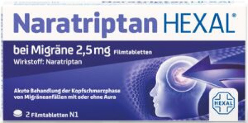 Naratriptan Hexal bei Migräne 2.5mg Naratriptan Hexal bei Migräne 2.5mg