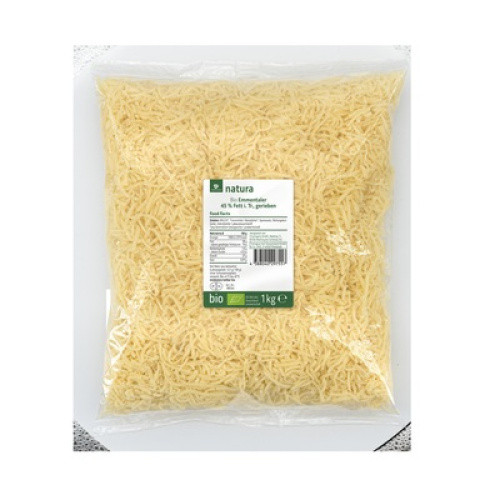 Bio Emmentaler gerieben 45% frisch 1kg Bio Emmentaler gerieben 45% frisch 1kg