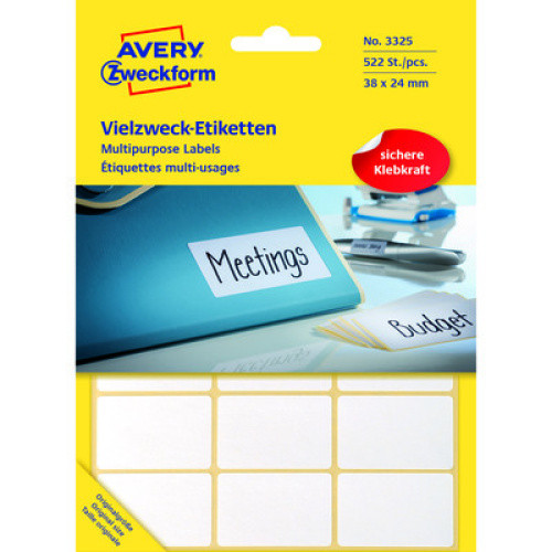 Vielzweck-Etiketten FP 38x24mm 3325 522St Vielzweck-Etiketten FP 38x24mm 3325 522St