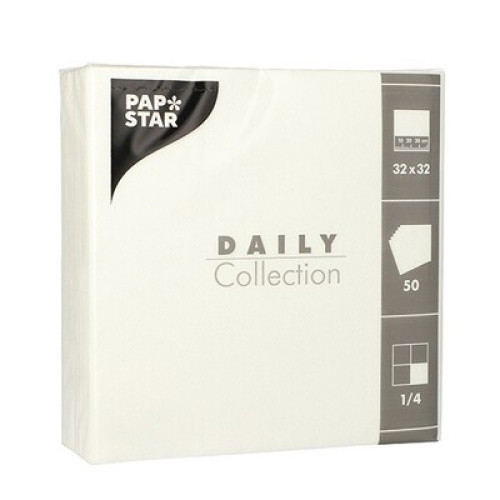 Servietten ´DAILY Collection´ 32x32cm weiß 50St Servietten ´DAILY Collection´ 32x32cm weiß 50St