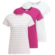 3 Damen T-Shirts in verschiedenen Dessins ROSA / WEISS / BEERE 3 Damen T-Shirts in verschiedenen Dessins ROSA / WEISS / BEERE