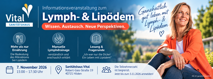 Sanitätshaus Vital in Hilden lädt am 7. November zu einer besonderen Informationsveranstaltung ein