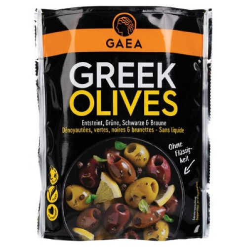 Gaea Oliven Mixohne Stein Basilikum Zitrone 150g Gaea Oliven Mixohne Stein Basilikum Zitrone 150g