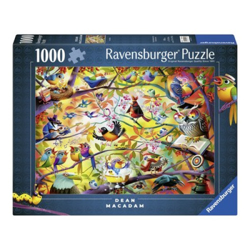 Ravensburger ´Busy Birdies´ (1000 Teile), farbenfrohes Vogelmotiv. Puzzleteile werden mit handgefert Ravensburger ´Busy Birdies´ (1000 Teile), farbenfrohes Vogelmotiv. Puzzleteile werden mit handgefert