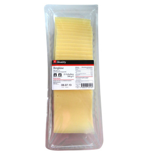 Bergkäse in Scheiben 50% frisch 20g Bergkäse in Scheiben 50% frisch 20g
