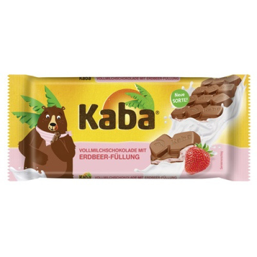 Vollmilchschokolade mit Erdbeergeschmack Cremefüllung 90g Vollmilchschokolade mit Erdbeergeschmack Cremefüllung 90g