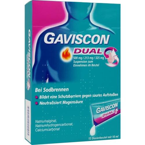 Gaviscon Dual 500 mg / 213 mg / 325 mg Suspension Gaviscon Dual 500 mg / 213 mg / 325 mg Suspension