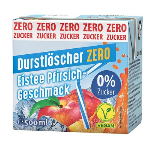Durstlöscher Eistee Pfirsich ZERO 0,5l Durstlöscher Eistee Pfirsich ZERO 0,5l