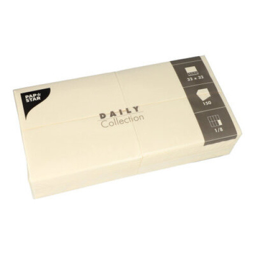 Servietten ´DAILY Collection´ champagner 32x32 1/8 150St Servietten ´DAILY Collection´ champagner 32x32 1/8 150St