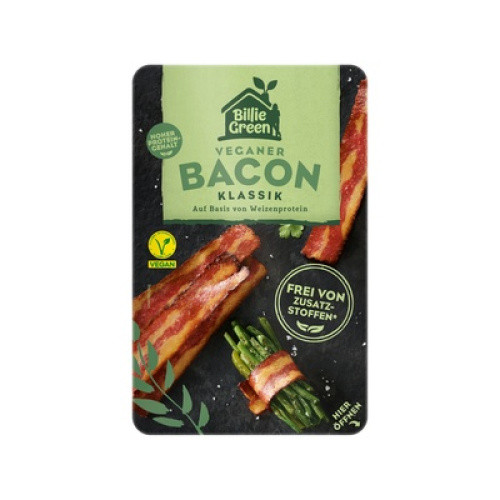 Billie Green veganer Bacon in Scheiben frisch 90g Billie Green veganer Bacon in Scheiben frisch 90g