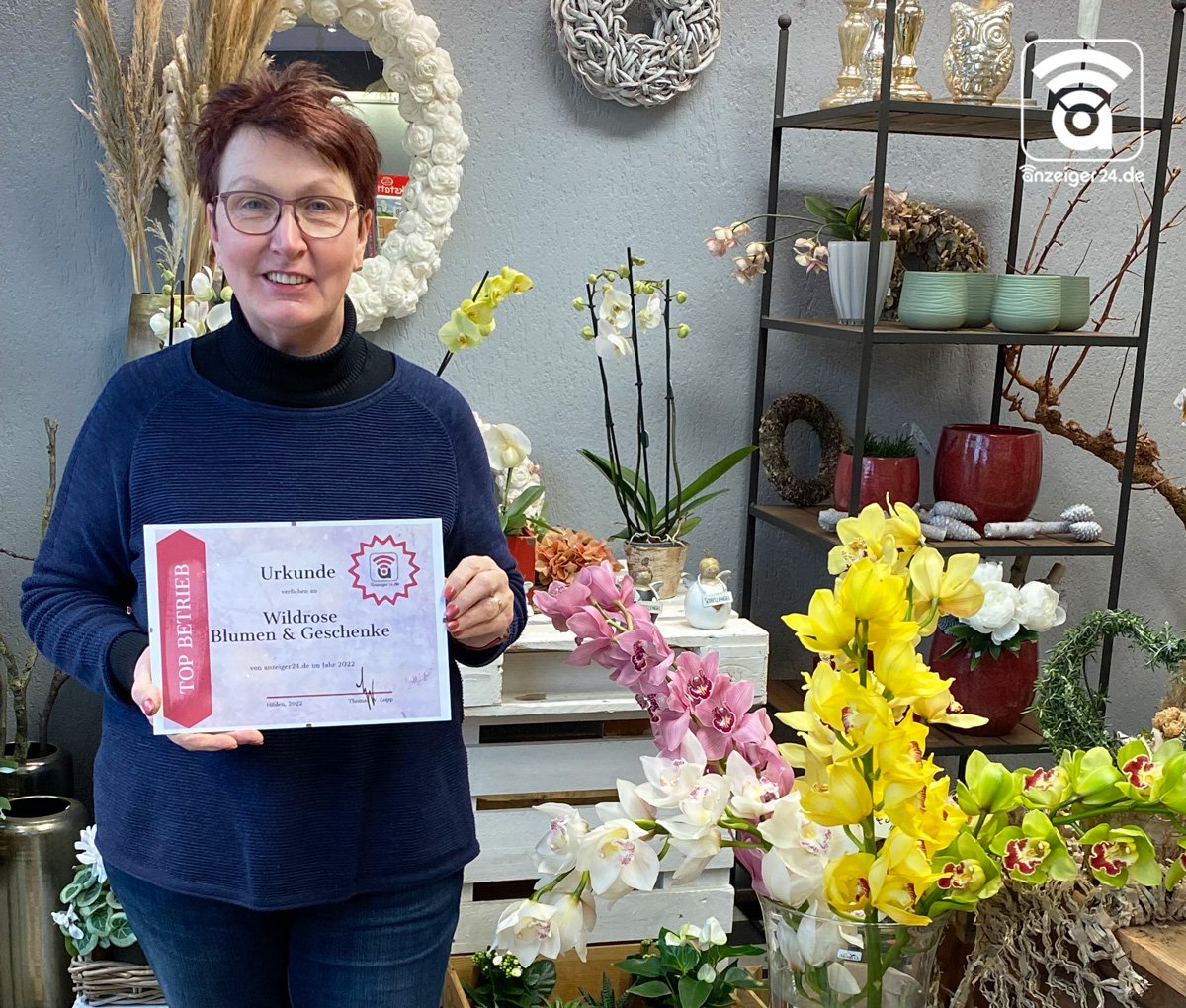 Urkunde-Langenfeld-Wildrose-Floristik-Blumen-Top-Betrieb
