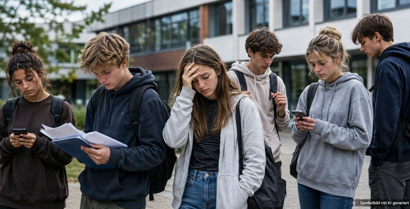 Aktuelle Umfrage zeigt: 61 Prozent der Schüler empfinden die schulischen Anforderungen als hoch, jeder Vierte gilt sogar als psychisch belastet
