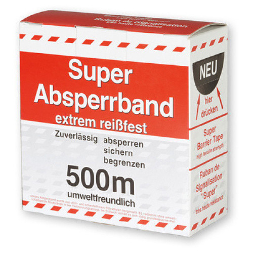 Absperrband rot/weiß 500mx80mm Absperrband rot/weiß 500mx80mm