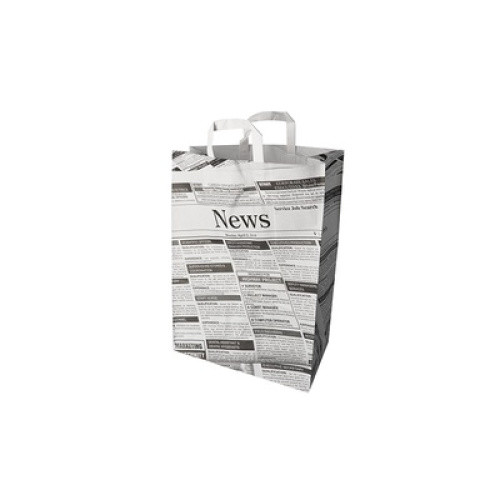 Tragetaschen Papier 44x 32x17cm ´Newsprint´ mit Tragegriff 50St Tragetaschen Papier 44x 32x17cm ´Newsprint´ mit Tragegriff 50St