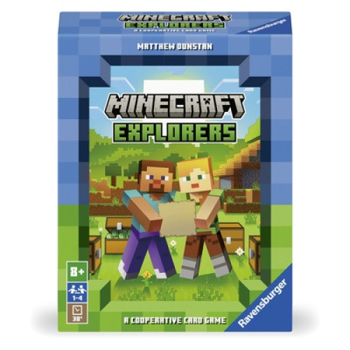 Minecraft Explore, kooperatives Kartenspiel in der Minecraft-Welt. 1, 4 Spieler:innen ab 8 Jahren er Minecraft Explore, kooperatives Kartenspiel in der Minecraft-Welt. 1, 4 Spieler:innen ab 8 Jahren er