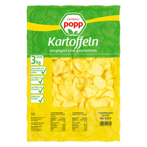 gekochte Kartoffelscheiben frisch 3 kg gekochte Kartoffelscheiben frisch 3 kg