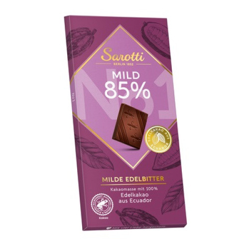 Milde Edelbitter 85% Schokoladentafel 100g Milde Edelbitter 85% Schokoladentafel 100g