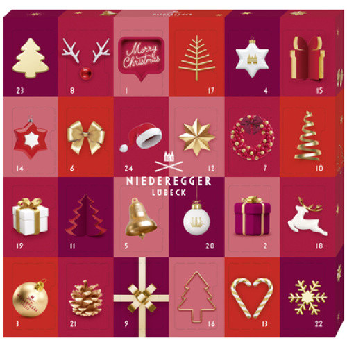 Niederegger Adventskalender Glamour 168g Niederegger Adventskalender Glamour 168g