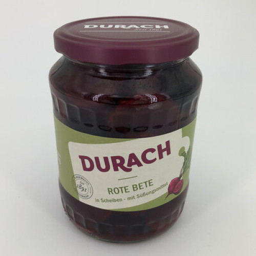 Durach rote Bete Scheiben 720ml Durach rote Bete Scheiben 720ml