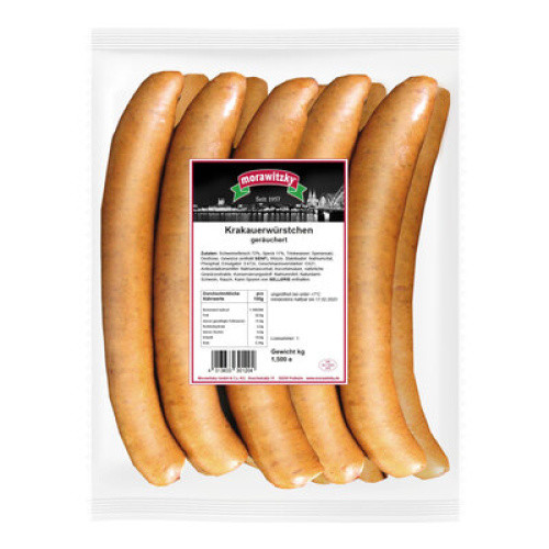 Morawitzky Krakauer im Schweinedarm 1500 g Morawitzky Krakauer im Schweinedarm 1500 g