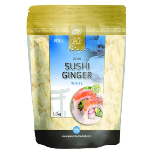 Sushi-Ingwer weiß/gelb mit Süßungsmittel 1,5kg Sushi-Ingwer weiß/gelb mit Süßungsmittel 1,5kg