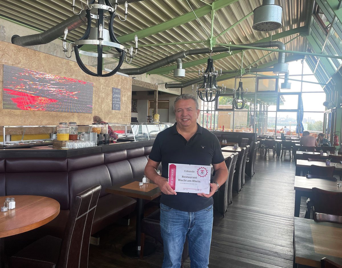Das Restaurant Die Wacht am Rhein ist anzeiger24.de Top-Betrieb 2024