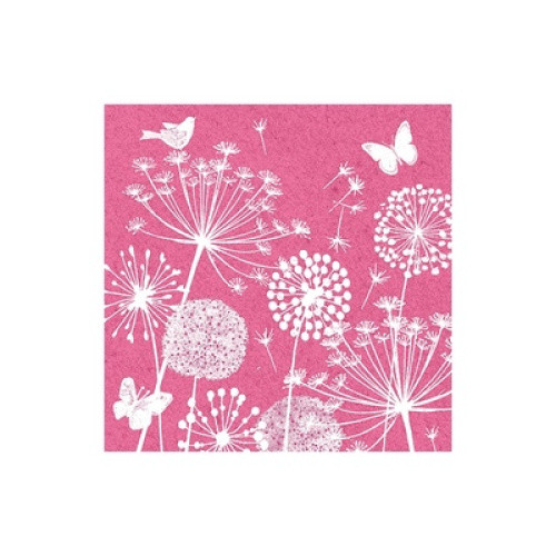 Servietten Meadow fuchsia 33x33cm 3-lagig 1/4 Falz 30St Servietten Meadow fuchsia 33x33cm 3-lagig 1/4 Falz 30St