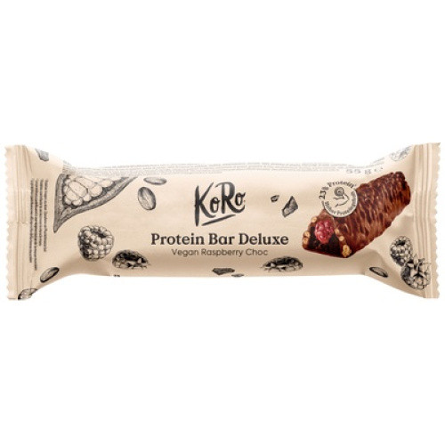 Protein Bar Deluxe Raspberry Choc vegan 55g Protein Bar Deluxe Raspberry Choc vegan 55g