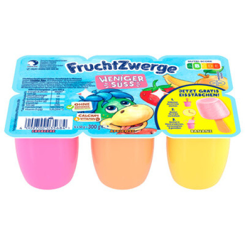 Fruchtzwerge ´Weniger süss´ frisch 6x50g Fruchtzwerge ´Weniger süss´ frisch 6x50g