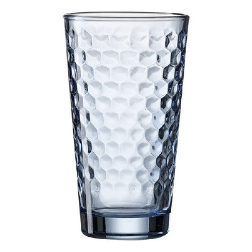 Trinkglas 400ml Favo blau Trinkglas 400ml Favo blau