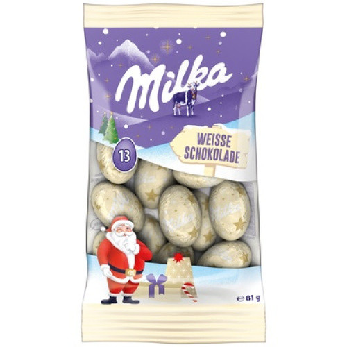 Milka Weihnachts-Kugeln weiß 81g (13St) Milka Weihnachts-Kugeln weiß 81g (13St)