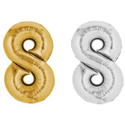 Folienballon mit Zahl 8 Folienballon mit Zahl 8