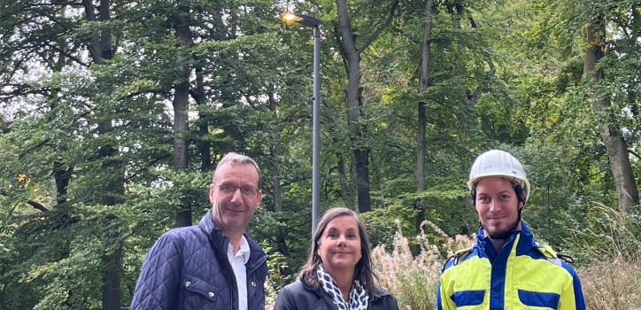 14 Leuchten erhellen im Bedarfsfall dank Sensortechnik den Weg