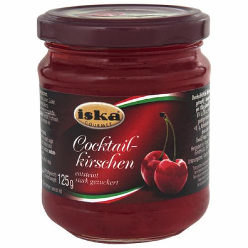 Schröder Iska Cocktailkirschen Rot 212ml Schröder Iska Cocktailkirschen Rot 212ml