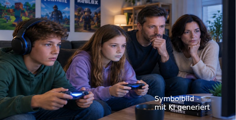 Eltern und Kinder gemeinsam mit Minecraft, Fortnite und Co