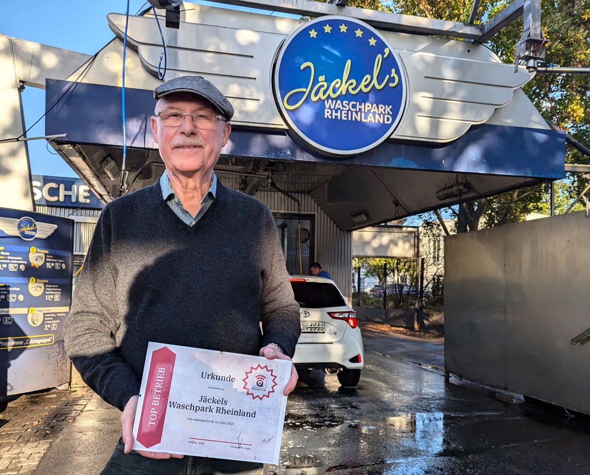 Jäckels Waschpark ist der anzeiger24.de TOP-Betrieb 2025