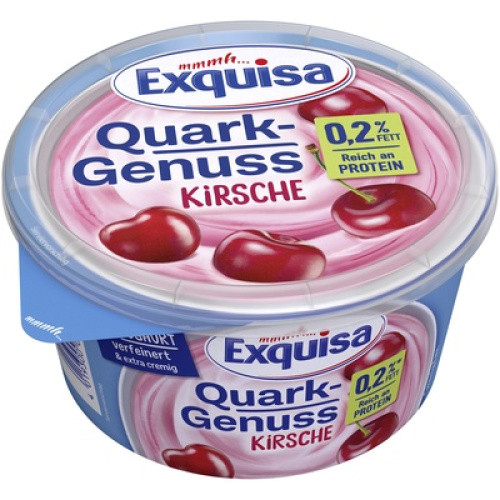 Exquisa Quark Genuss Erdbeere / Kirsch frisch 500g Exquisa Quark Genuss Erdbeere / Kirsch frisch 500g
